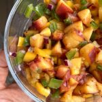 Homemade peach salsa