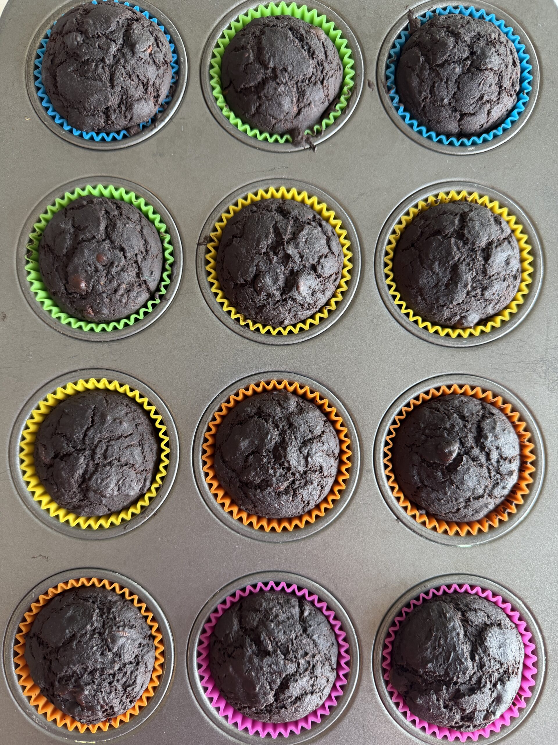 Gluten Free, Dairy Free Chocolate Zucchini Muffins | just the recipes, please